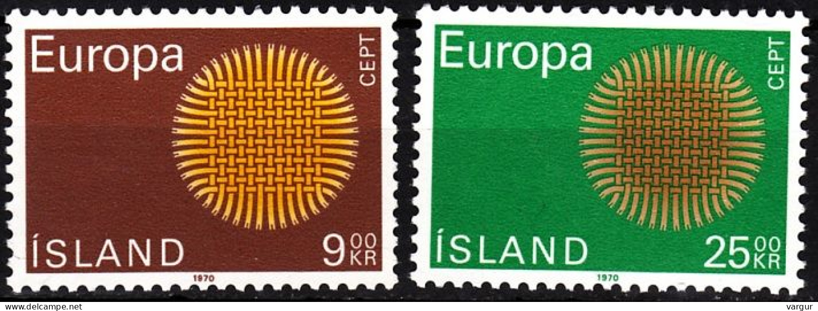ICELAND / ISLAND 1970 EUROPA. Complete Set, MNH - 1970