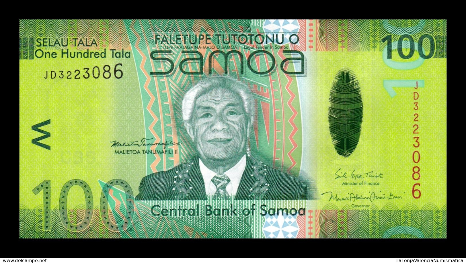 Samoa 100 Tala 2017 Pick 44b Hybrid Sc Unc - Samoa