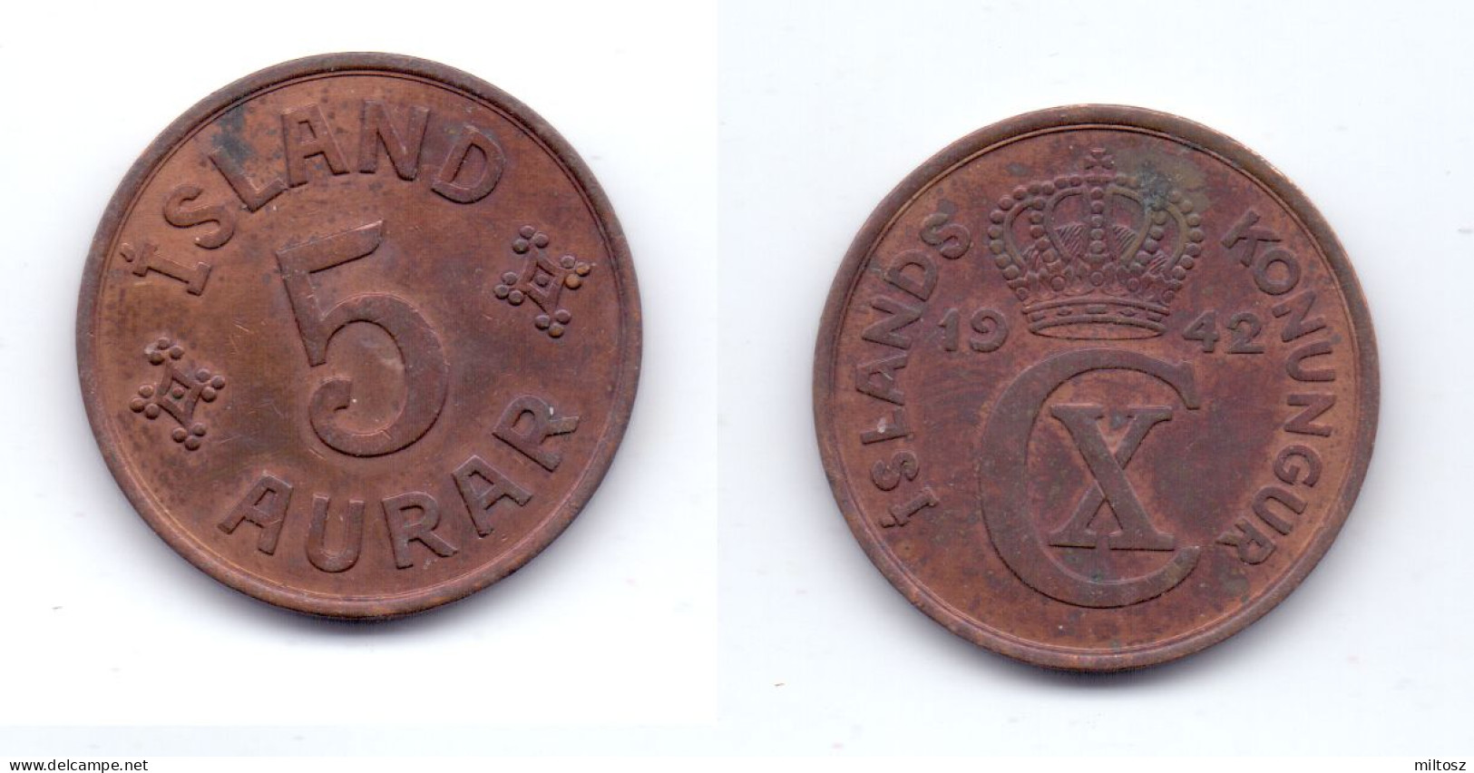 Iceland 5 Aurar 1942 - Island