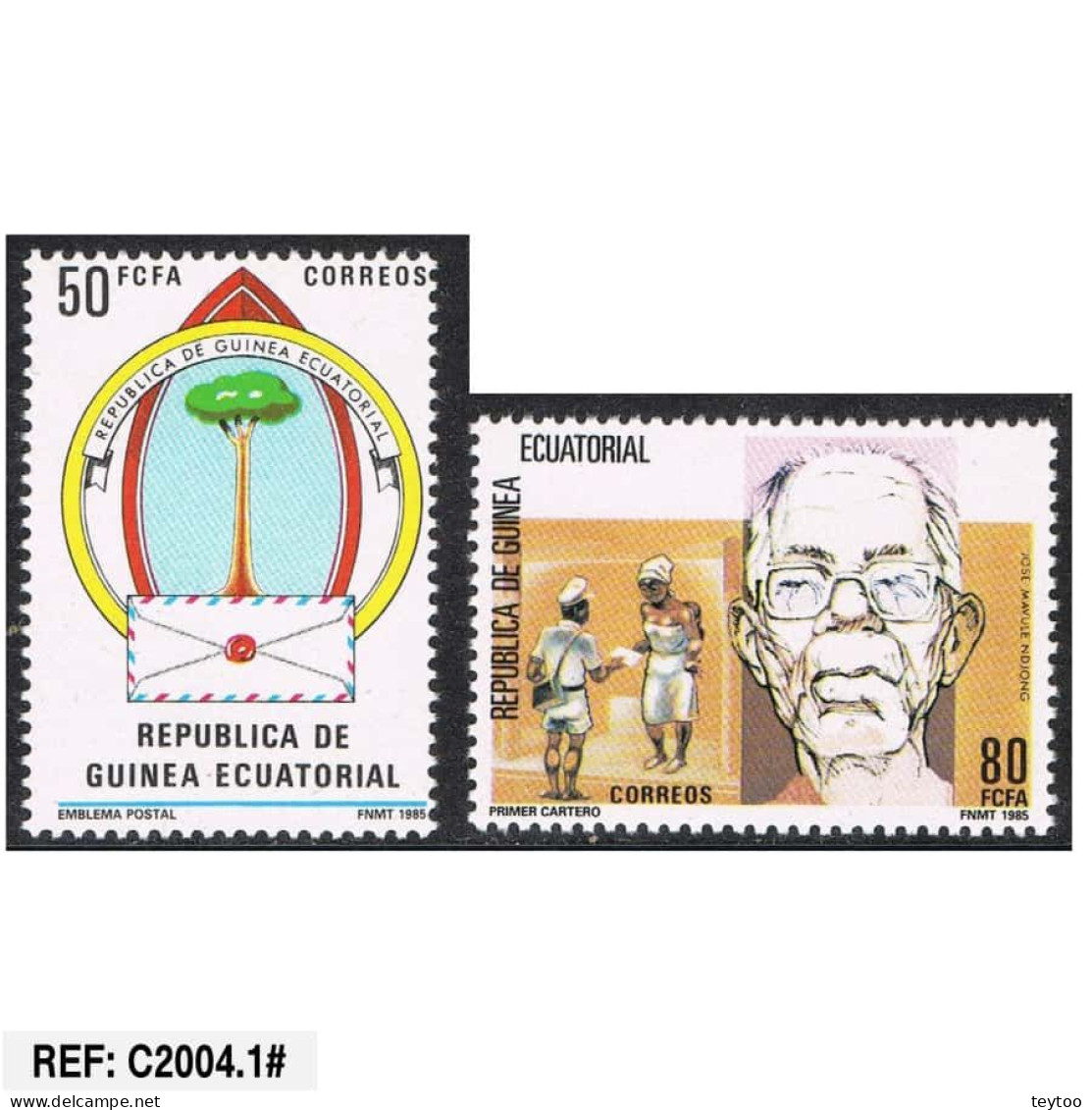 C2004.1# Guinea Ecuatorial 1985. Primer Cartero (MNH) EDI@69-70 - Guinée Equatoriale