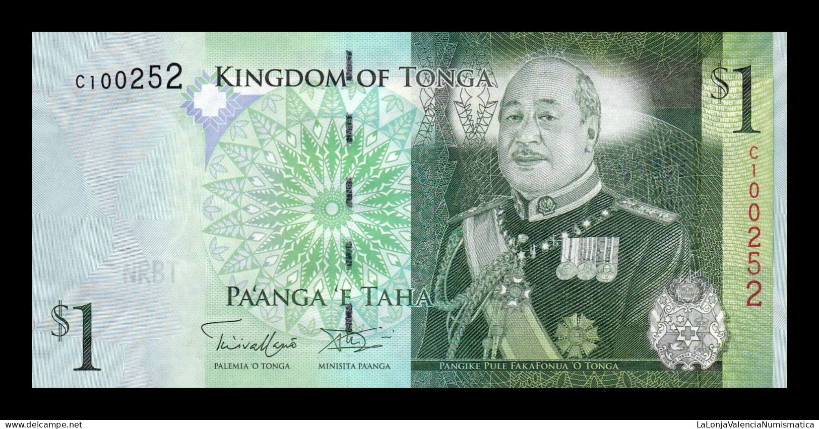 Tonga 1 Pa'anga King Tupou V 2009 (2014) Pick 37b Sc Unc - Tonga