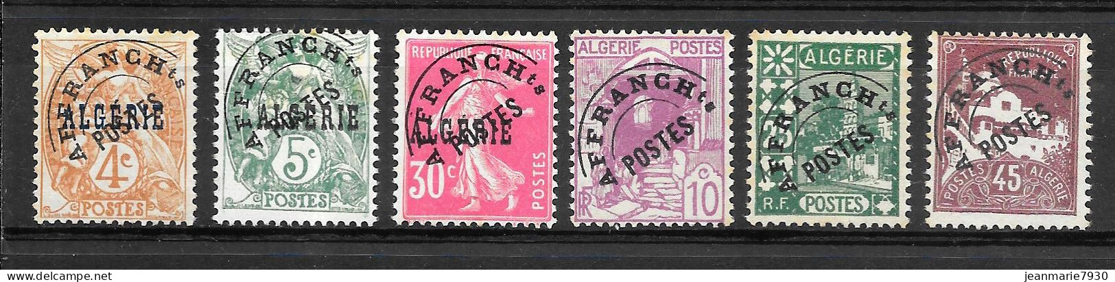 1C113 - LOT DE TIMBRES PREOBLITERES D'ALGERIE - COTE = 30.00 € - Verzamelingen & Reeksen