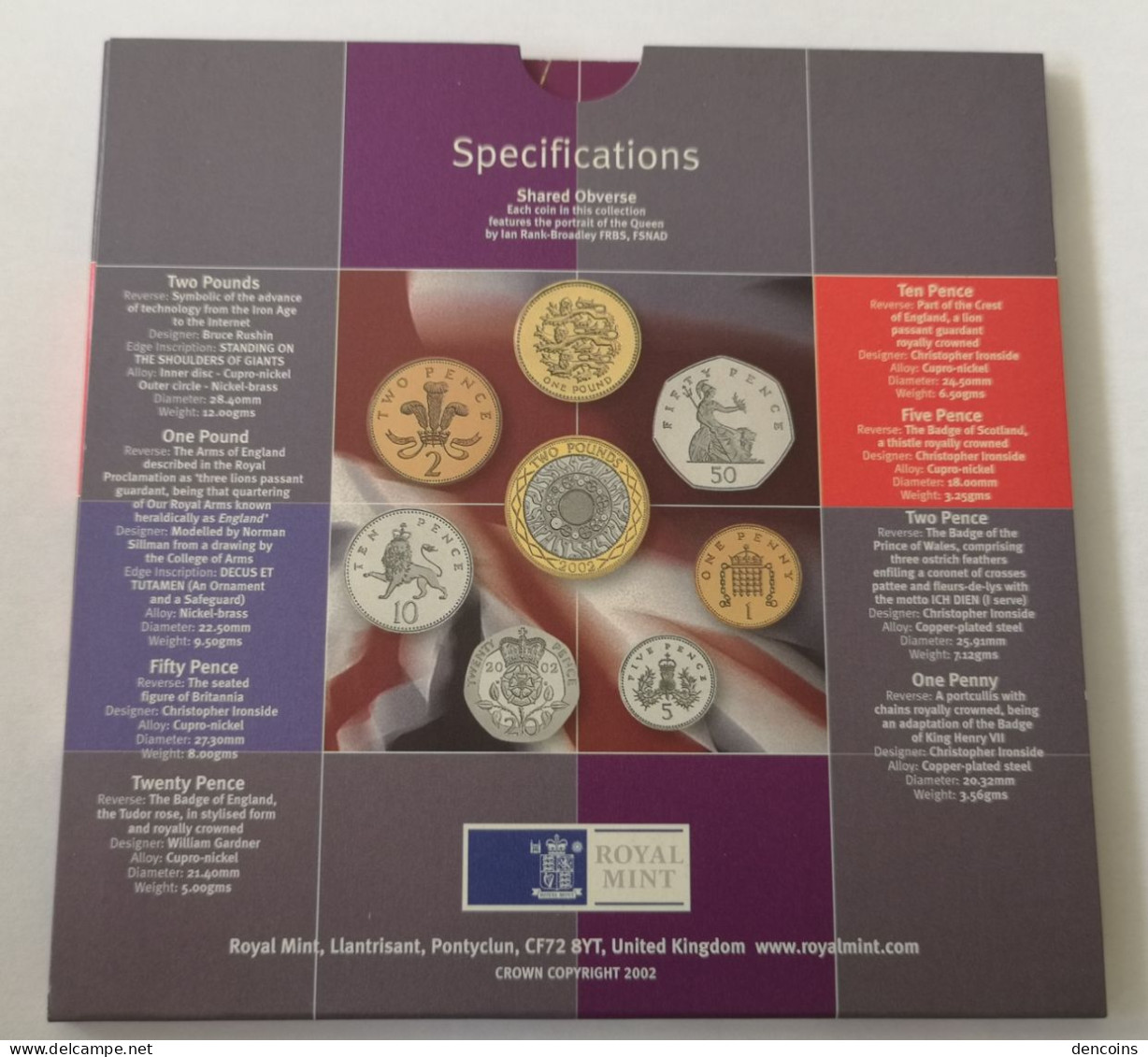 UNITED KINGDOM 2002 GREAT BRITAIN BU SET – ORIGINAL - GRAN BRETAÑA GB - Mint Sets & Proof Sets