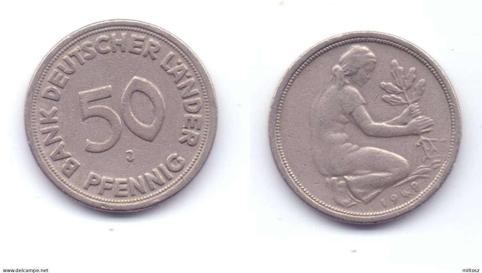 Germany 50 Pfennig 1949 J Bank Deutscher Lander - 50 Pfennig