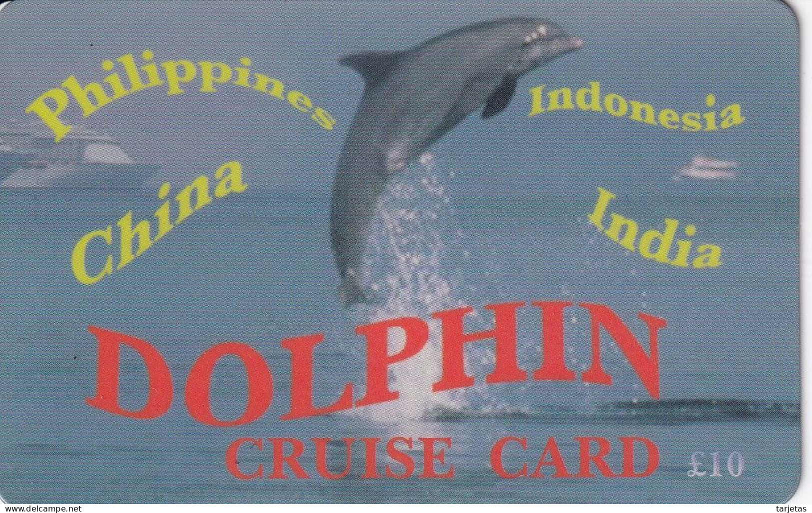 TARJETA DE REINO UNIDO DE UN DELFIN (DOLPHIN) - Poissons