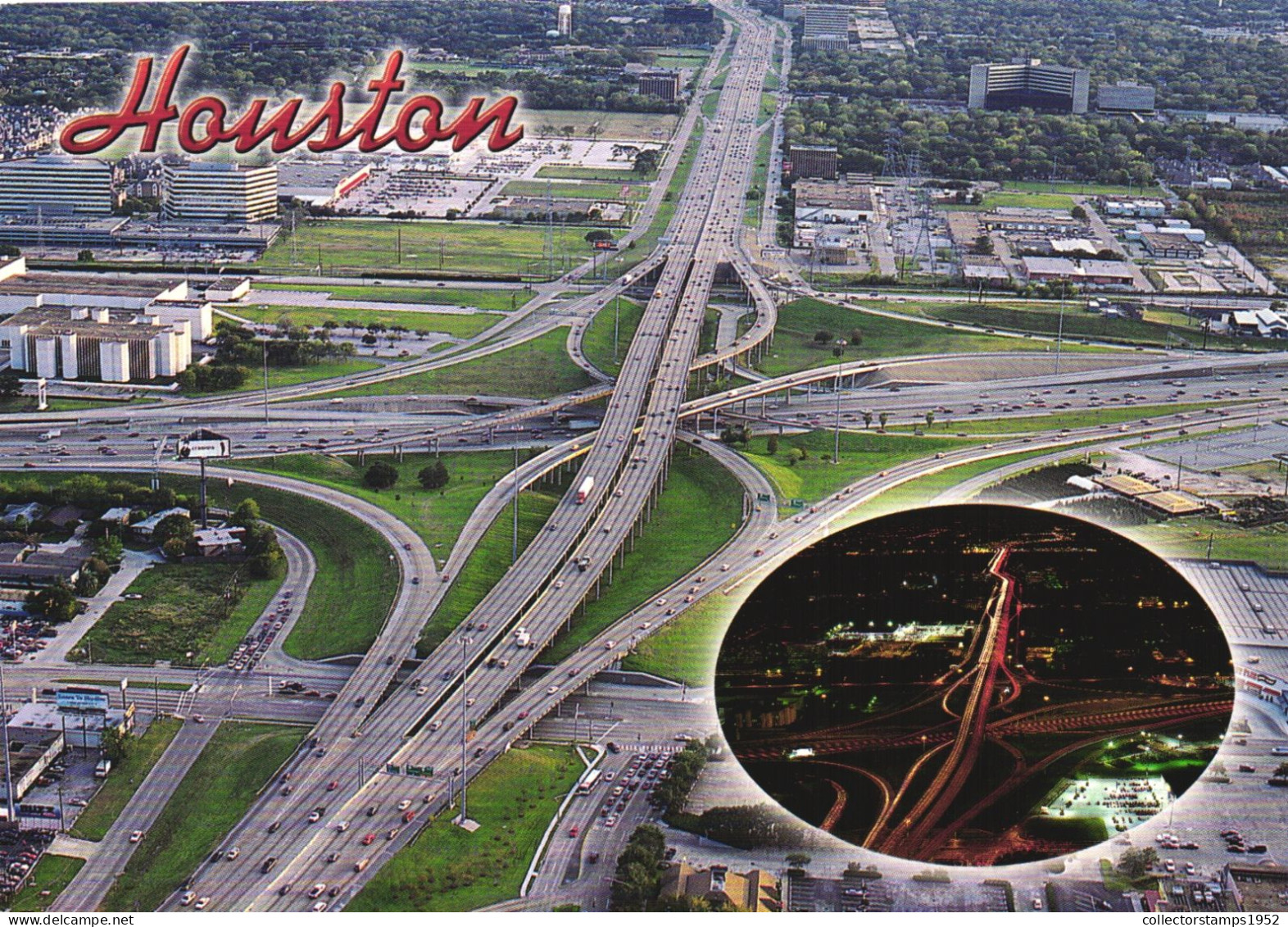 UNITED STATES, TEXAS, HOUSTON, FREEWAYS, CITY, PANORAMA - Houston