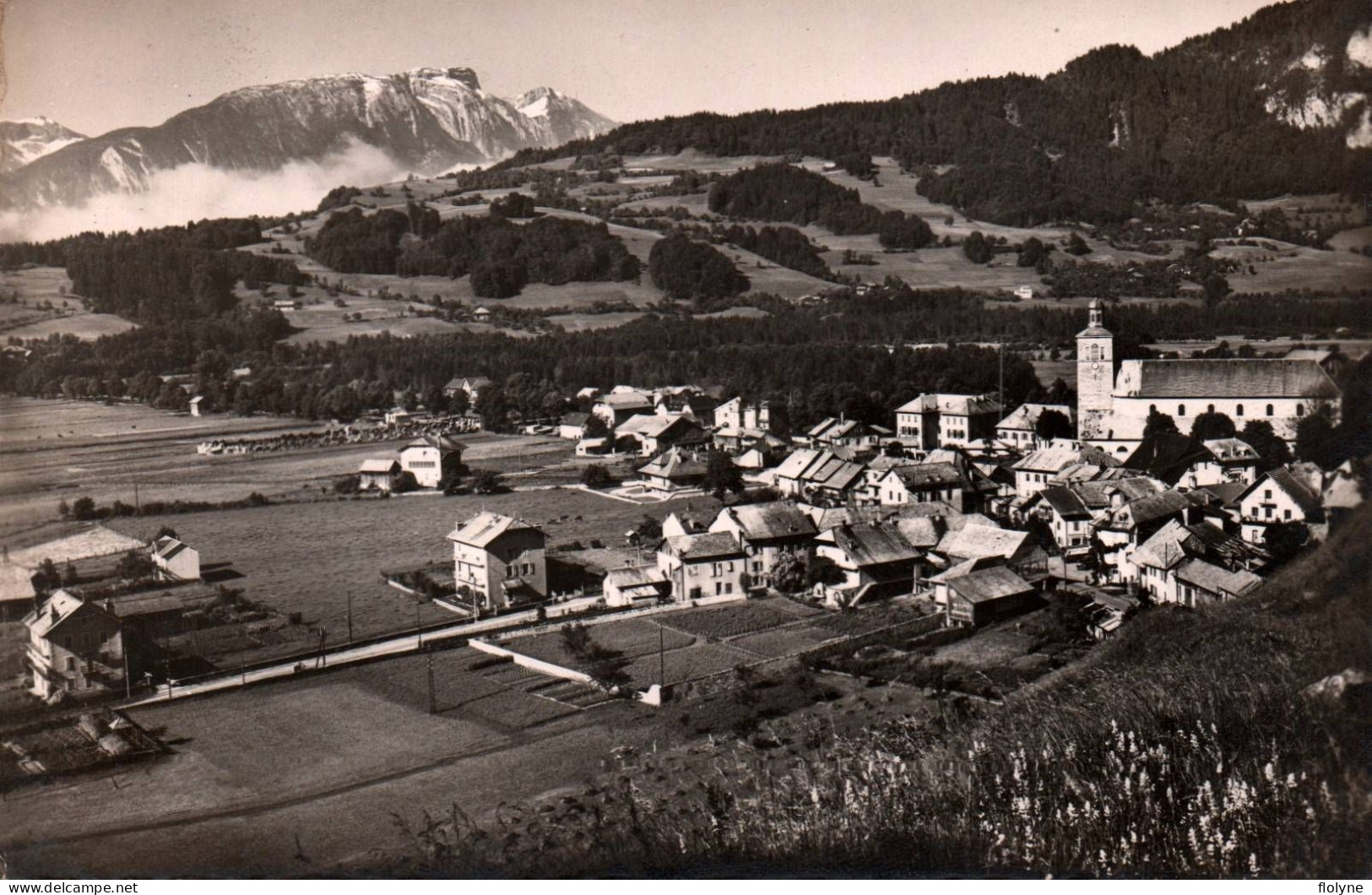 Taninges - Vue Générale Du Village Et Le Bargy - Taninges