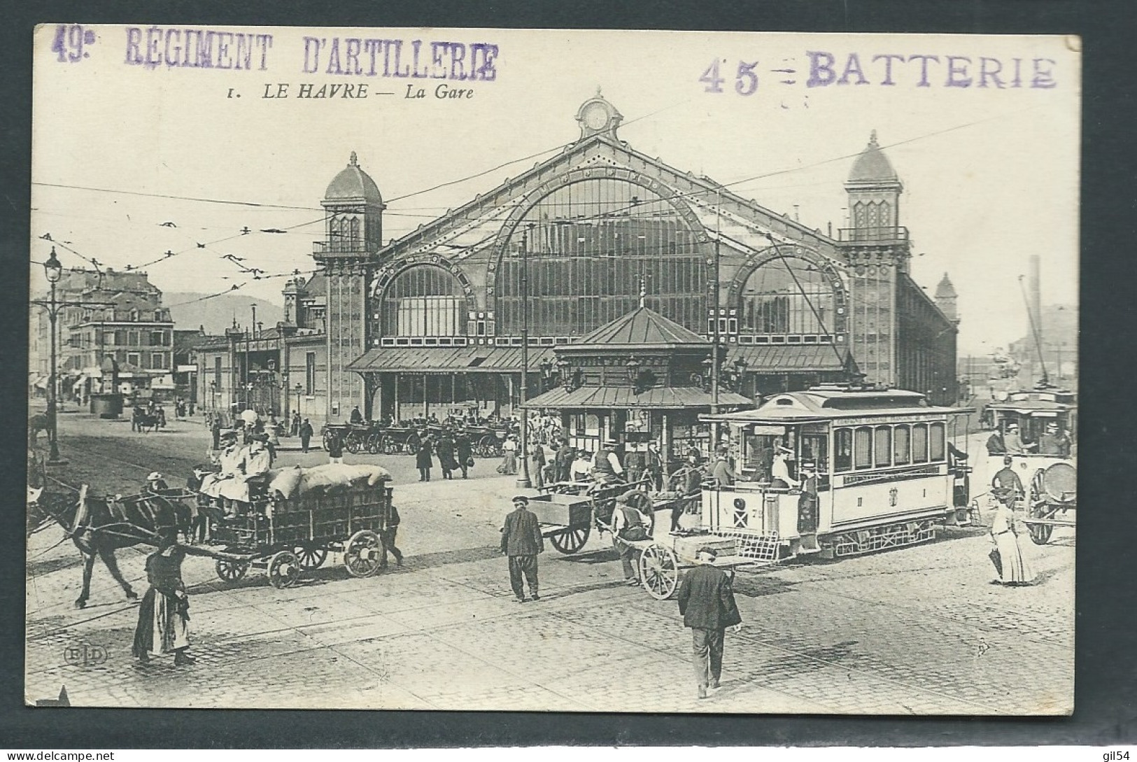 N° 1  - Le Havre -  La Gare   ( écrite Au Dos  En 1914)- Gb 20072 - Gare