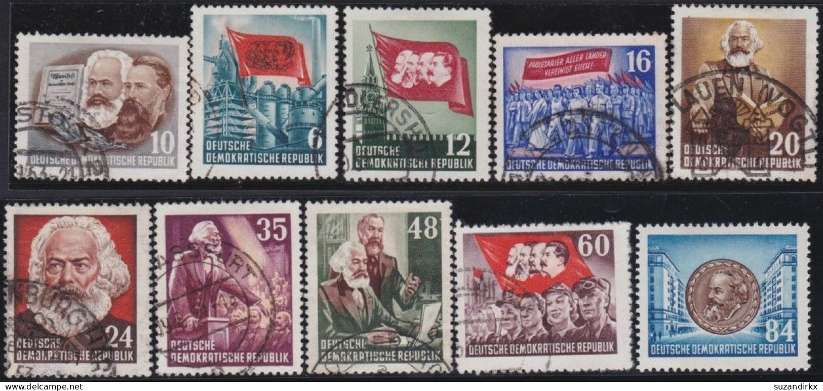 DDR     -     Michel   -   344/353      -  O  (353: *)       -  Gestempelt - Used Stamps