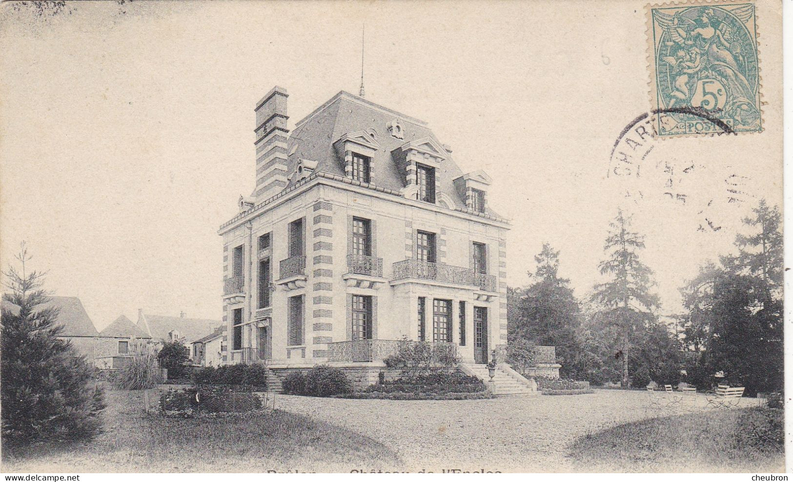 72. BRULON. CPA. CHATEAU DE L'ENCLOS. ANNEE 1905 + TEXTE - Brulon