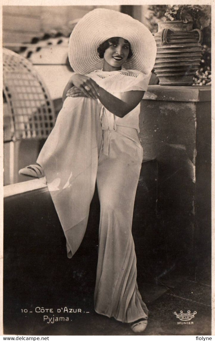 Mode - Carte Photo - Femme En Pyjama Et Chapeau , Côte D'azur - Moda