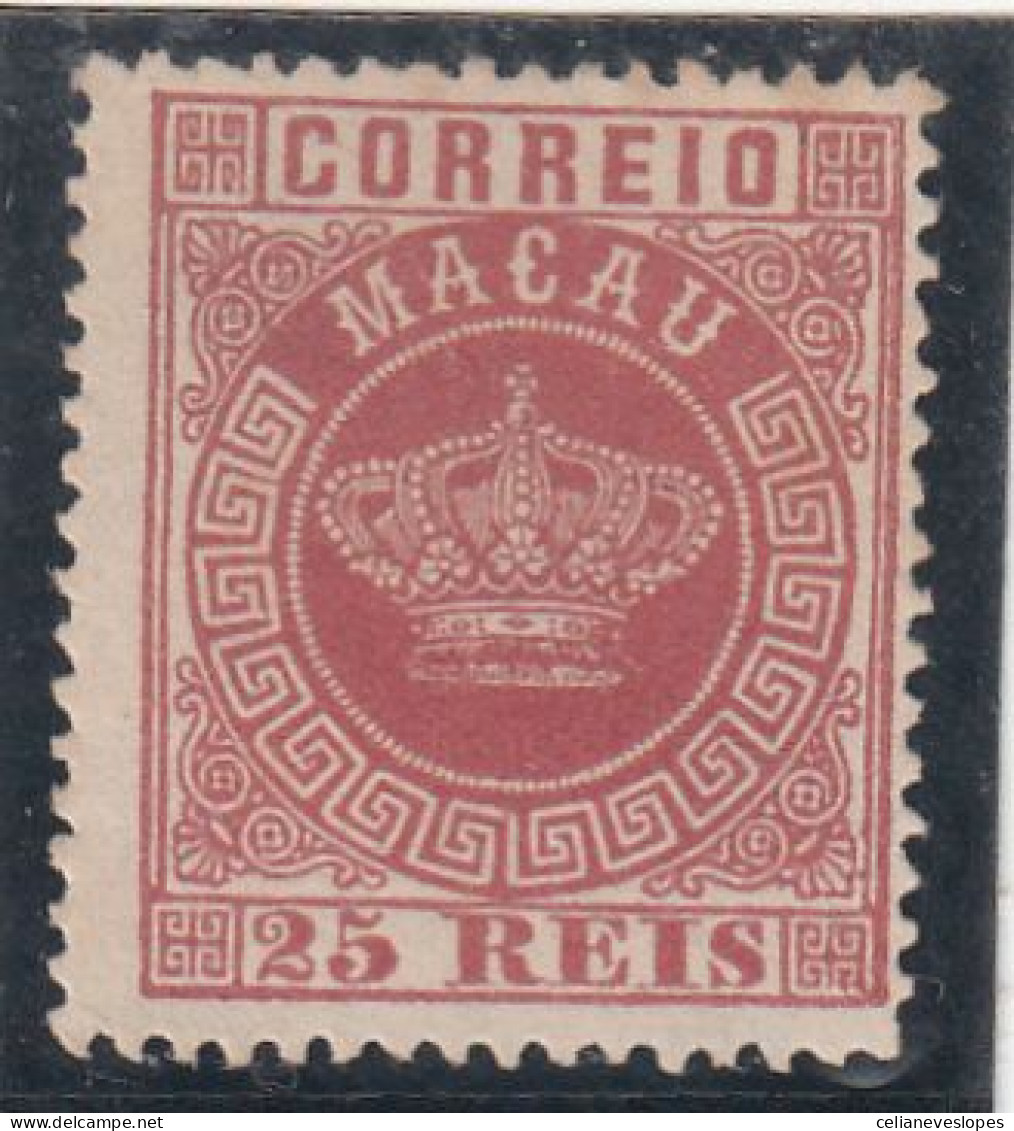 Macau, Macao, Coroa, 25 R. Carmim Rosa D13 1/2, 1884, Mundifil Nº 04 MNG - FDC