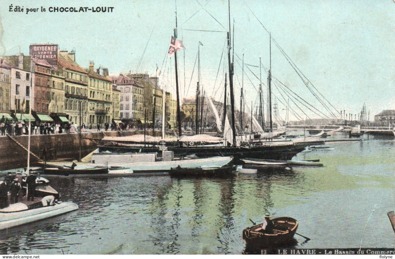 Le Havre - Le Bassin Du Commerce Dans Le Port - Bateau Voilier - Porto