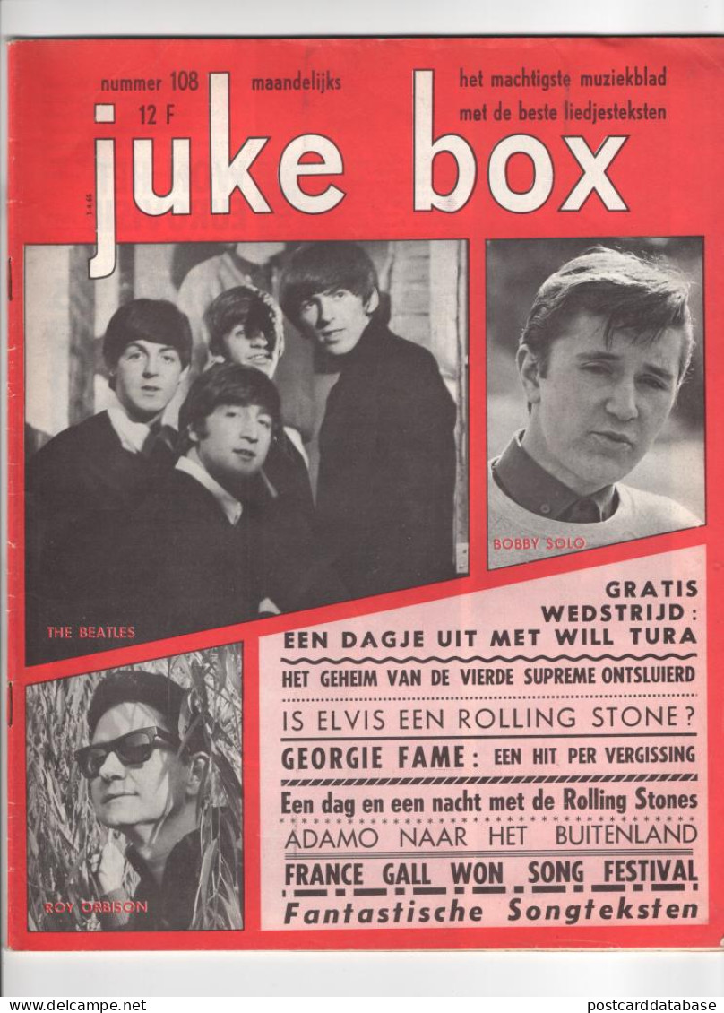 Juke Box 108 - Will Tura - Elvis - Adamo - France Gall  - Little Richard - Honda 50 C110 Publicity - & Magazine - Musica