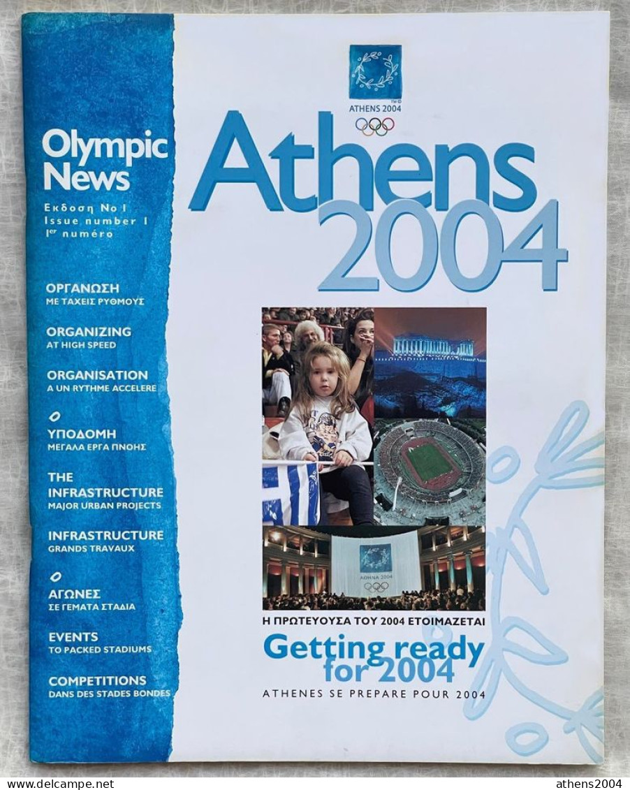 Athens 2004 Olympic Games - ''Olympic News'' Magazine Issue 1, Gr & En Language - Livres