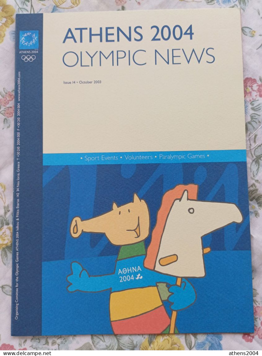 Athens 2004 Olympic Games - ''Olympic News'' Magazine Issue 14, En Language - Libri