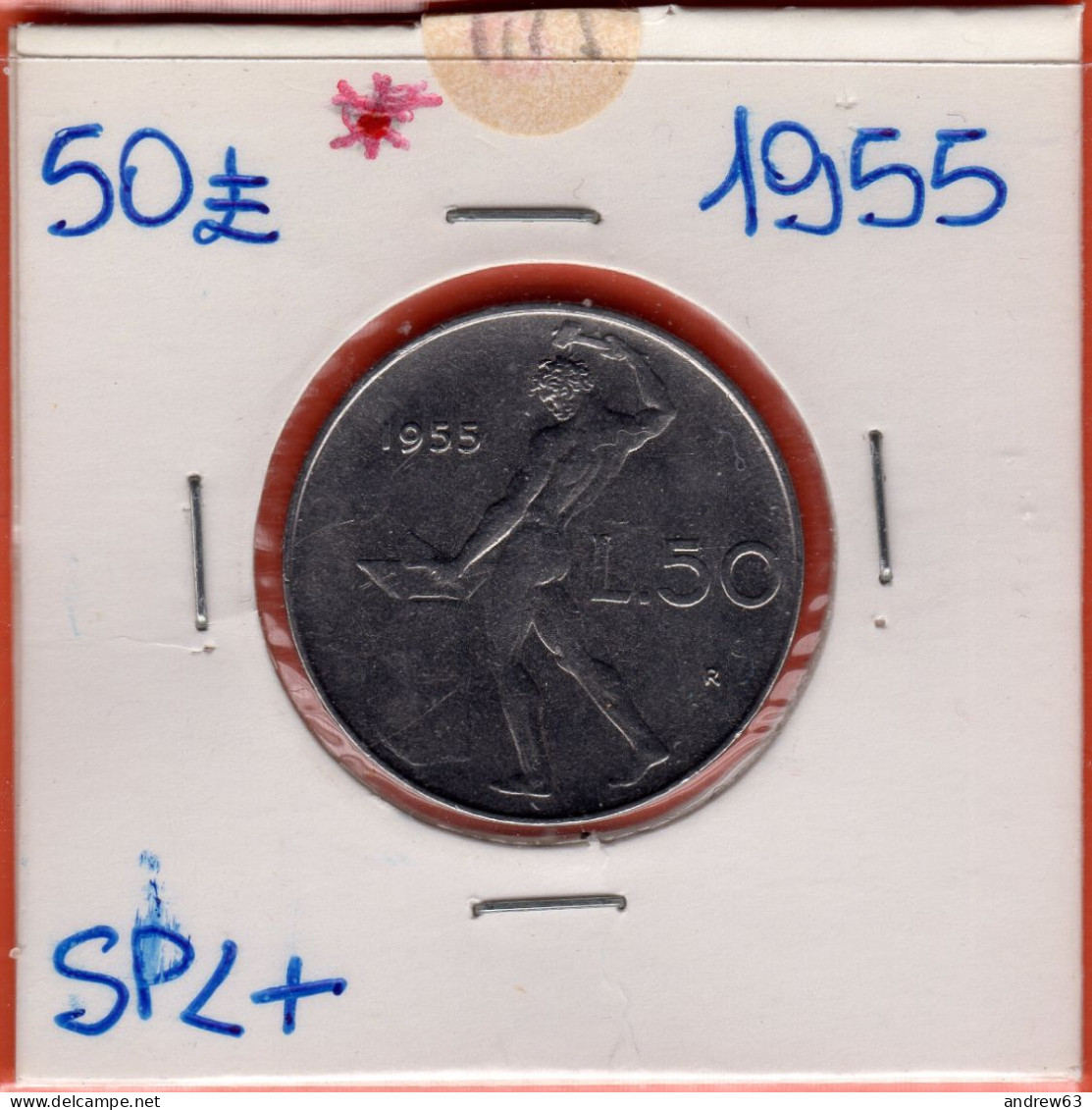 ITALIA - ITALY - ITALIE - 1955 - 50 Lire - SPL+ - Come Da Foto - 50 Lire