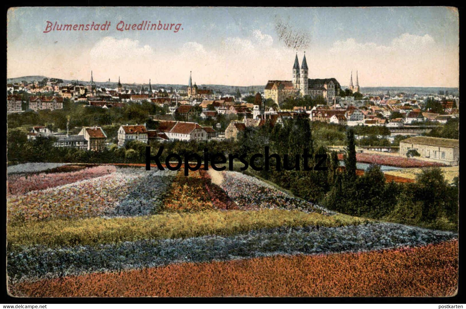 ALTE POSTKARTE BLUMENSTADT QUEDLINBURG IM HARZ BLUMEN BLUME Flowers Flower Fleur Fleurs AK Ansichtskarte Cpa Postcard - Quedlinburg