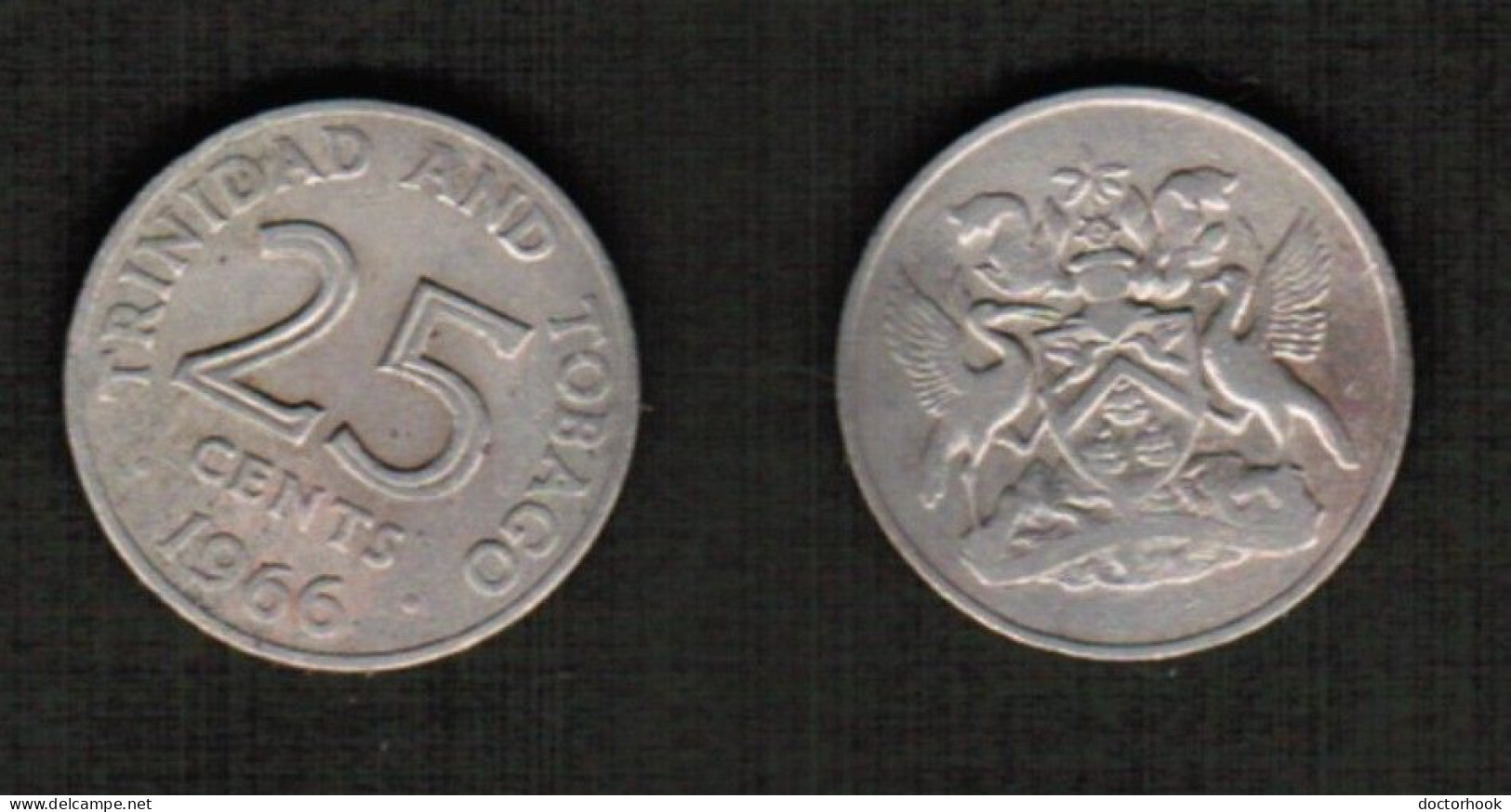 TRINIDAD & TOBAGO   25 CENTS 1967 (KM # 4) #7542 - Trinidad & Tobago