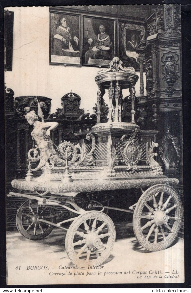 España - Circa 1920 - Postcard - Burgos - Catehdral - Carriage For The Corpus Cristi Procession - Burgos