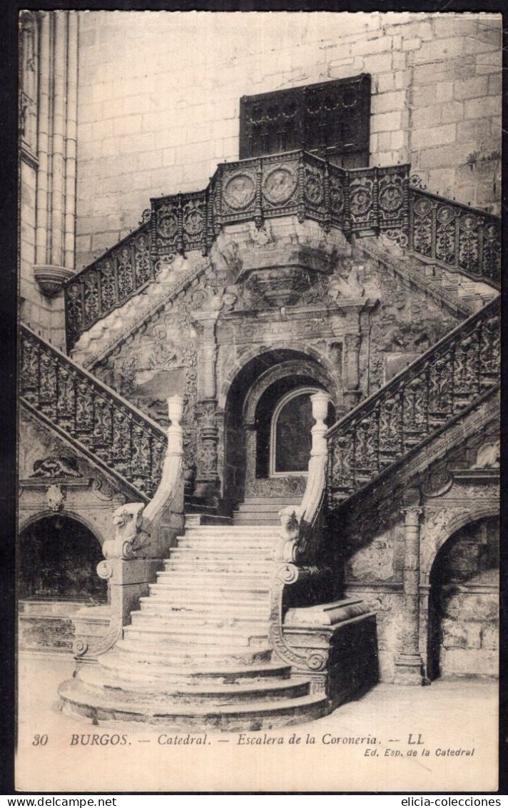 España - Circa 1920 - Postcard - Burgos - Cathedral - La Coroneria Staircase - Burgos