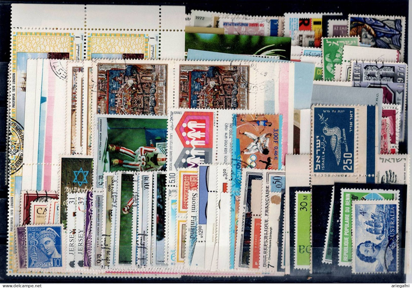 LOT OF 254 STAMPS MINT+USED+ 16 BLOCKS MI- 80 EURO VF!! - Collections (sans Albums)
