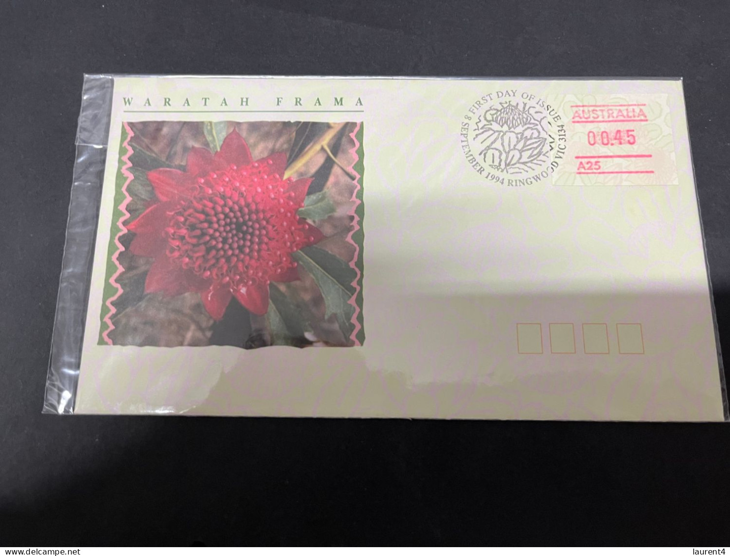 29-9-2023 (2 U 29) Australia FDC - 1994 - Waratah Flower Frama (still In Original PO Wrap) - Otros & Sin Clasificación