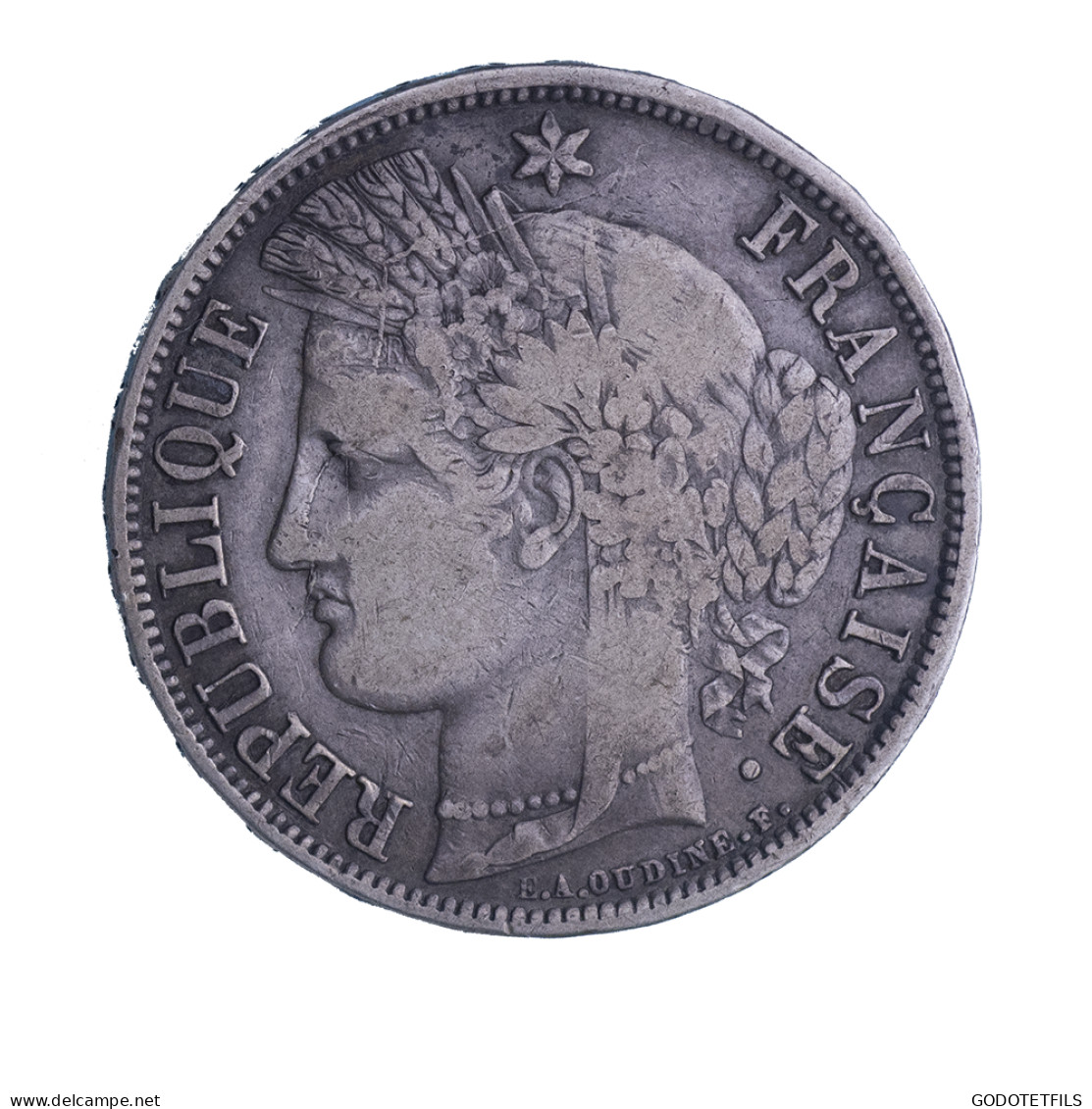 Troisième République- 5 Francs Cérès Sans Légende 1870 Bordeaux - 5 Francs