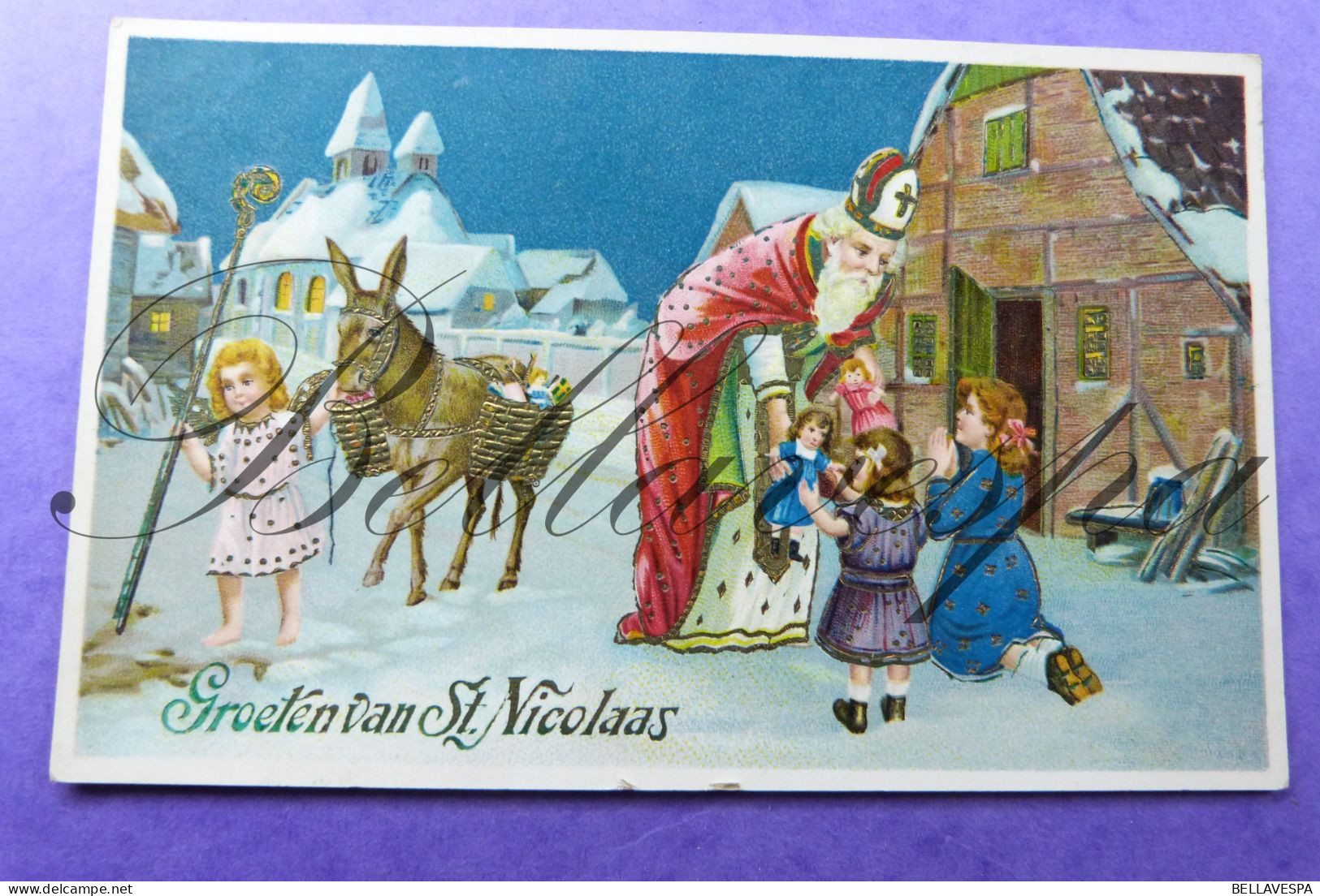 Fantasie Groeten St Nicolas Sint Nicolaas Sint Niklaas Sinterklaas Druk S.B. Gerany 3118 H - Nikolaus
