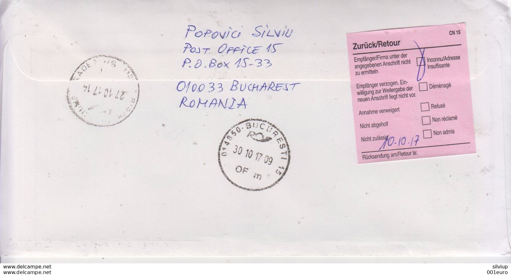 ROMANIA 2014: HISTORY & RELIGION On Circulated Cover To GERMANY And Back Item N° #483504955 - Registered Shipping! - Used Stamps