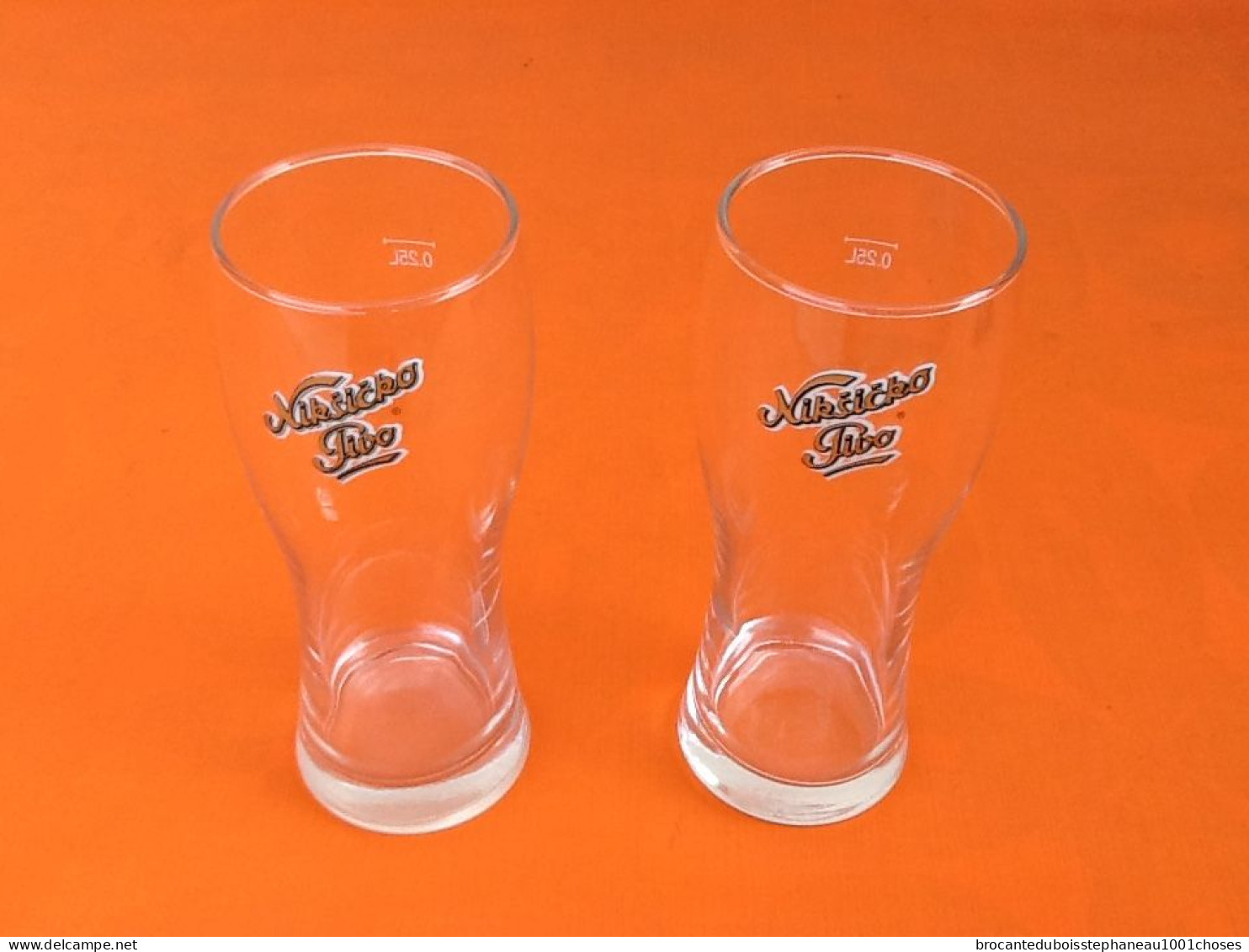 2 Verres à Bière   Niksicko Pivo   Bière Nationale Du Monténégro - Glasses