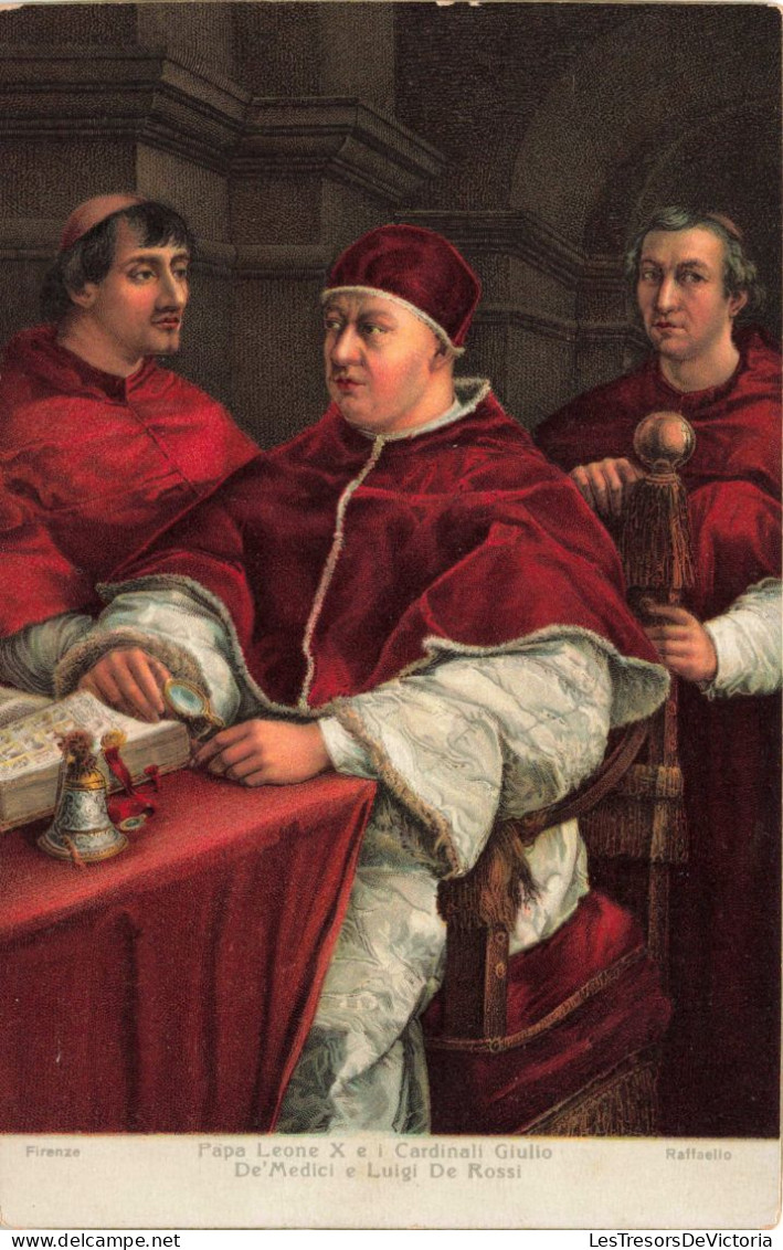 RELIGION - Christianisme - Papa Leone X E I Cardinali Giulio De Medici E Luigi De Rossi - Carte Postale Ancienne - Päpste