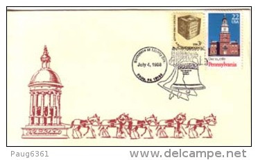 USA 1988 FDC CONSTITUTION  YVERT N° - 1981-1990