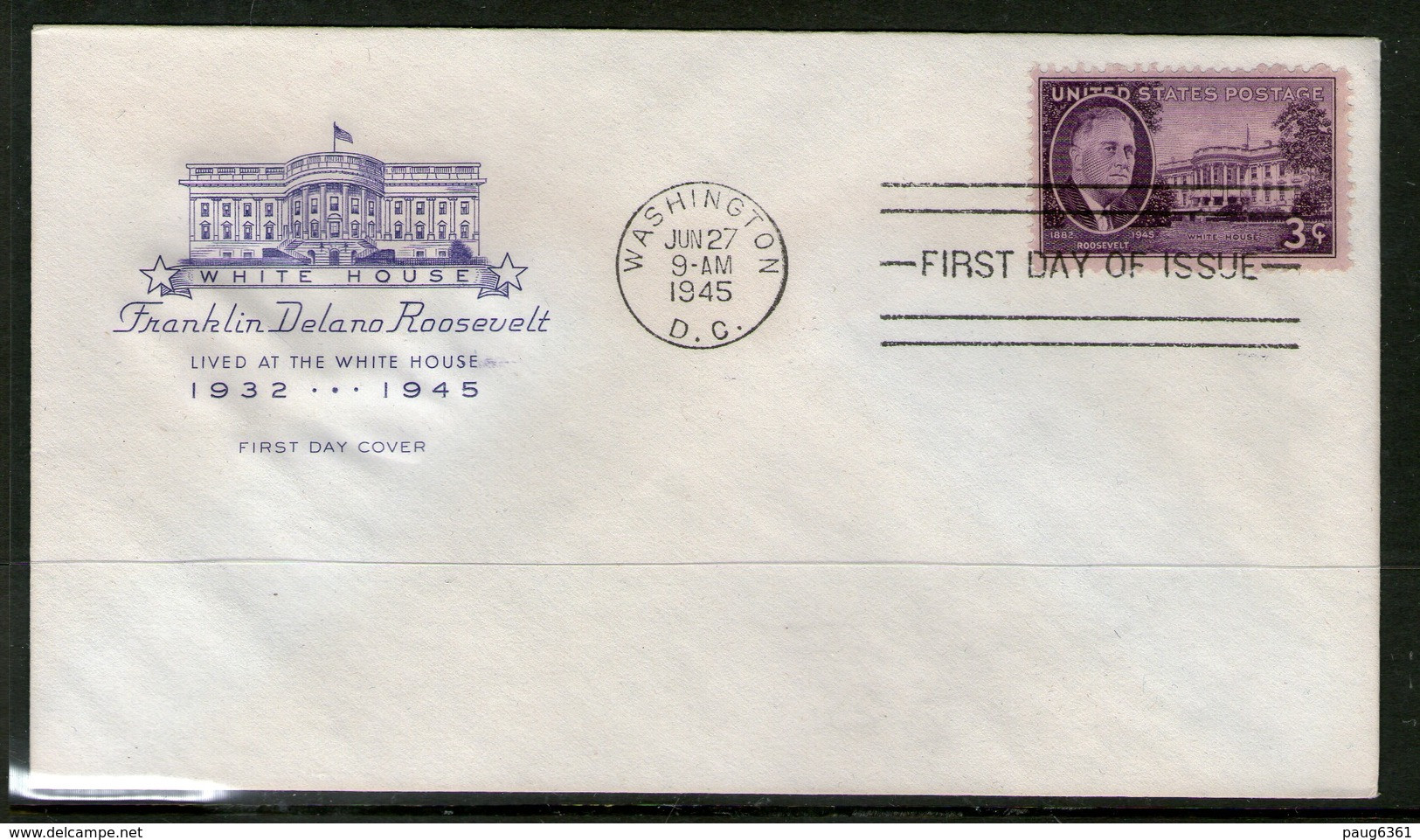 USA FDC 1946 F.D ROOSEVELT - 1941-1950