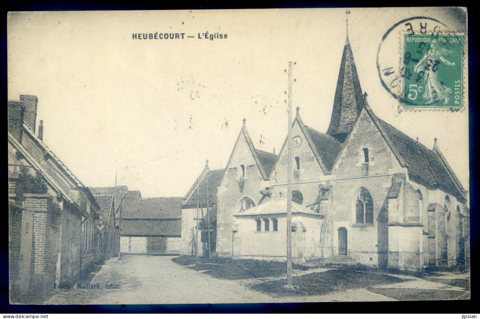 Cpa Du 27 Heubécourt église  JUI23-35 - Hébécourt