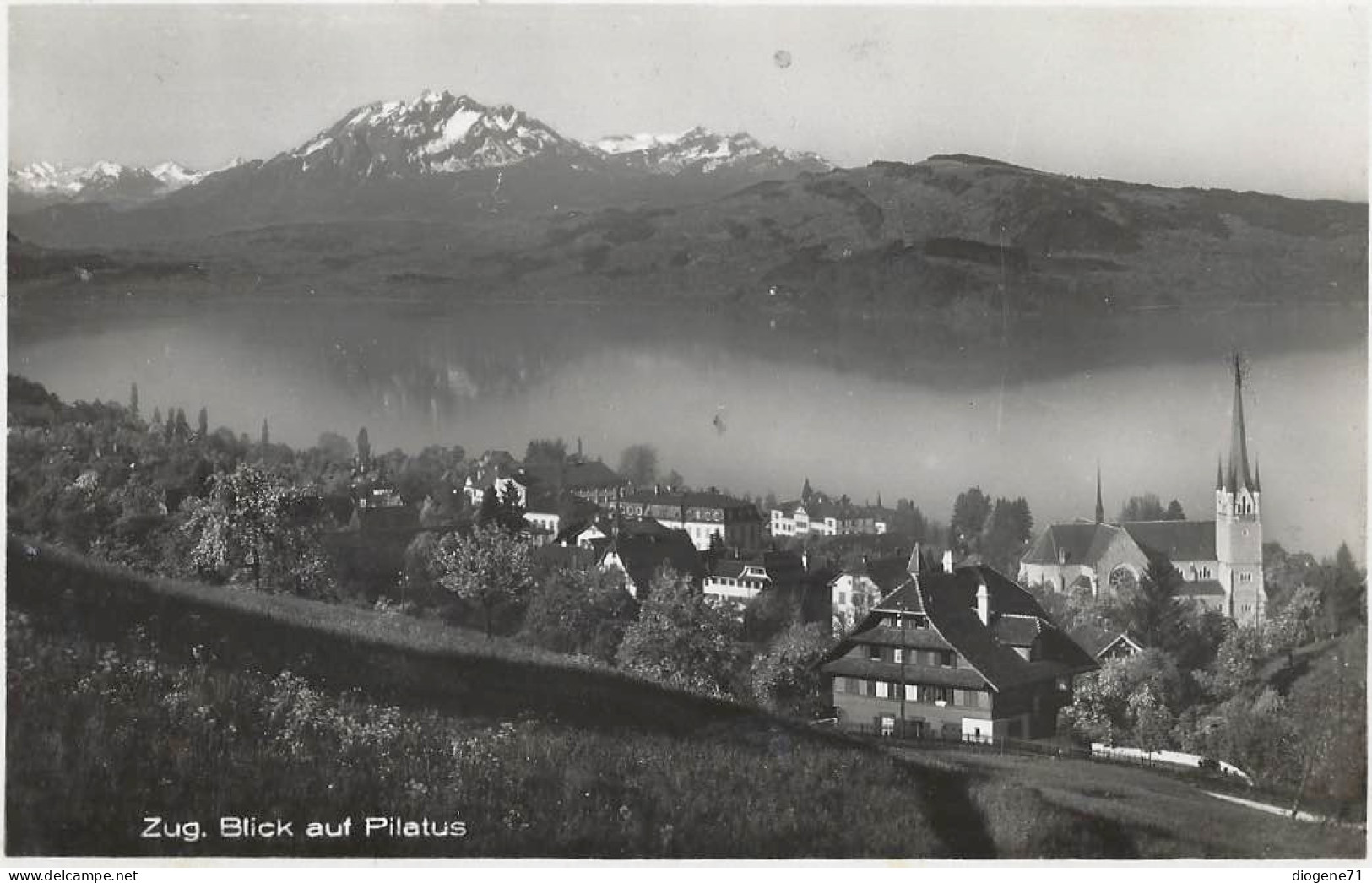 Zug Blick Auf Pilatus 1938 - Zoug