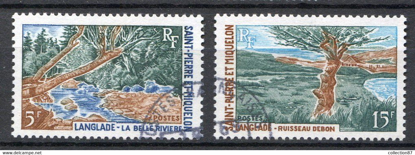 Réf 55 CL2 < -- SAINT PIERRE Et MIQUELON < Yvert N° 385 à 386 Ø < Oblitéré Ø Used - - Gebraucht