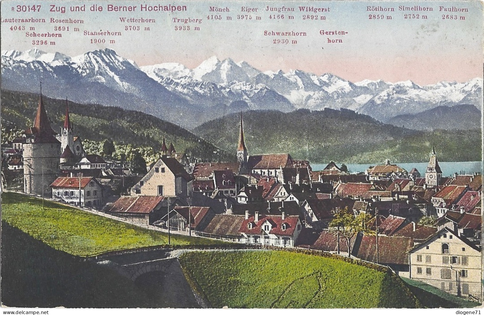 Zug Und Die Berner Hochalpen 1923 - Zoug