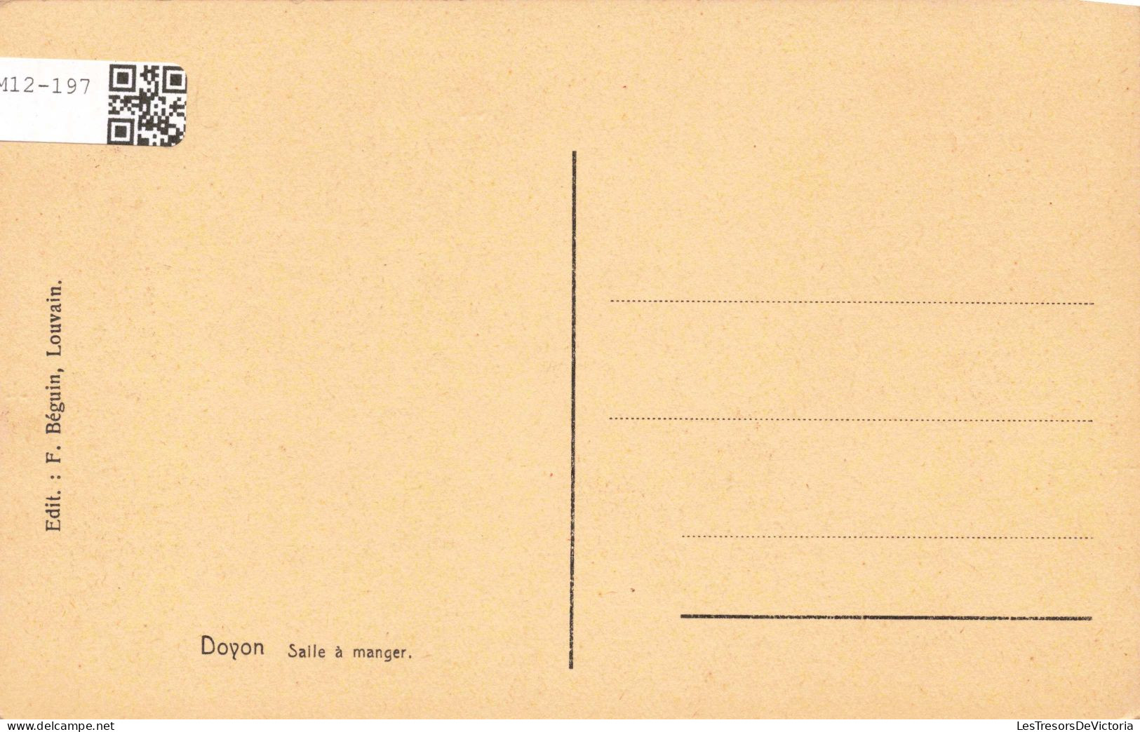 BELGIQUE - Doyon - Salle à Manger - Carte Postale Ancienne - Havelange