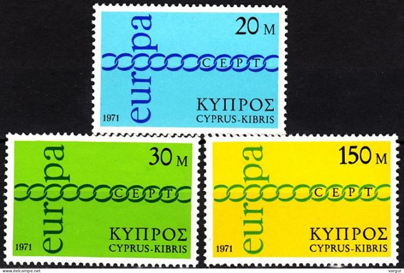 CYPRUS 1971 EUROPA. Complete Set, MNH - 1971