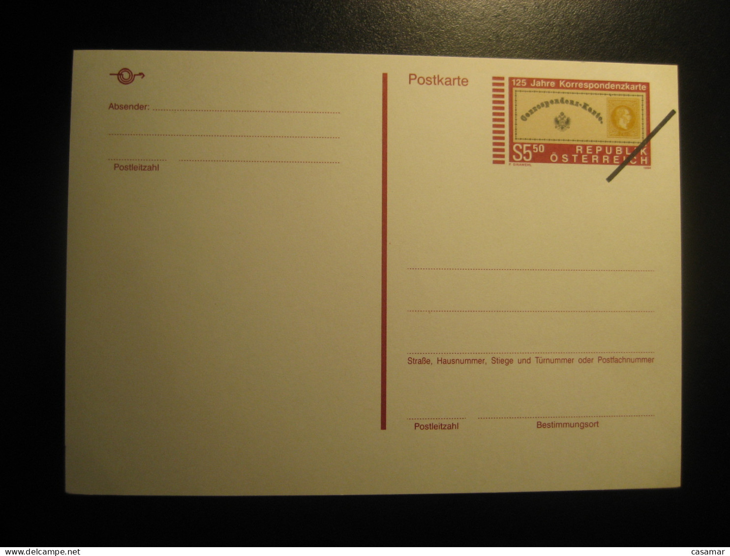 1994 Korrespondenzkarte SPECIMEN Postal Stationery Card Overprinted AUSTRIA - Ensayos & Reimpresiones