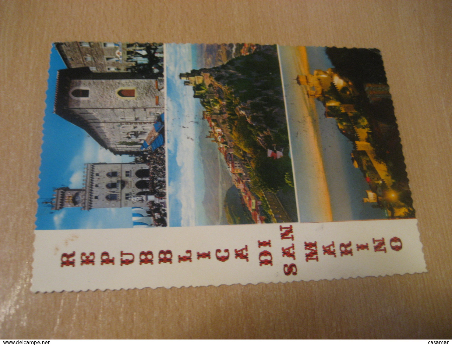 SAN MARINO 1967 To Sweden Fish Fishes Octopus Dolphin ... Stamps On Cancel Slight Damaged Postcard Italy Italia - Brieven En Documenten