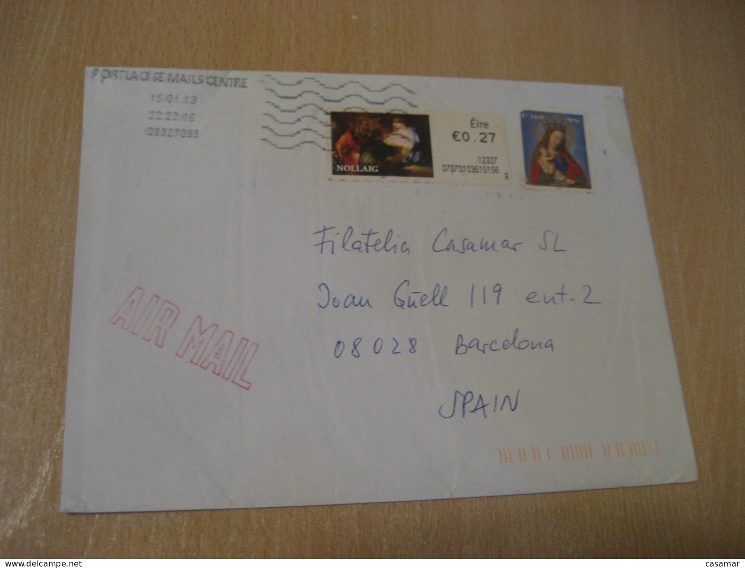 DUBLIN 2013 To Spain Cancel Cover IRELAND Eire - Storia Postale