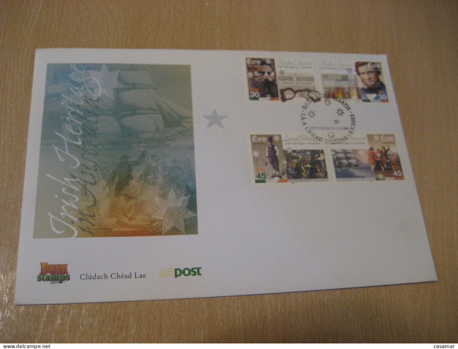 DUBLIN 2001 Irish Heritage In Australia FDC Cancel Cover IRELAND Eire - Storia Postale