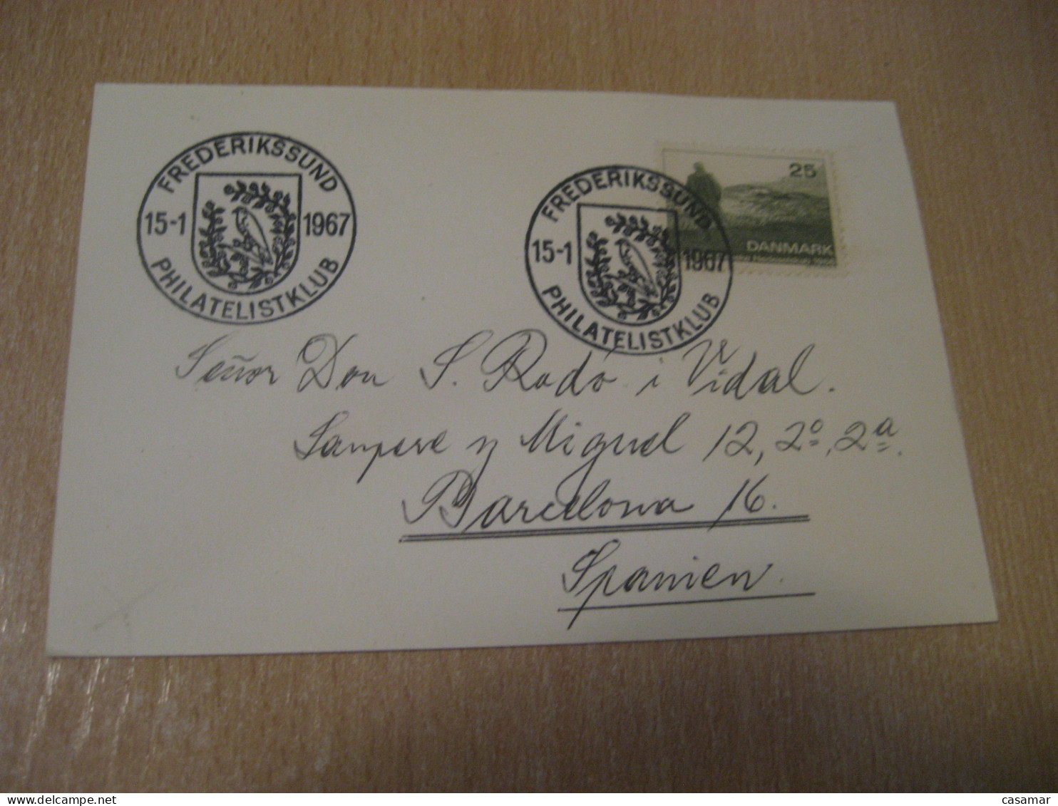 FREDERIKSSUND 1967 Cancel Card DENMARK  - Briefe U. Dokumente