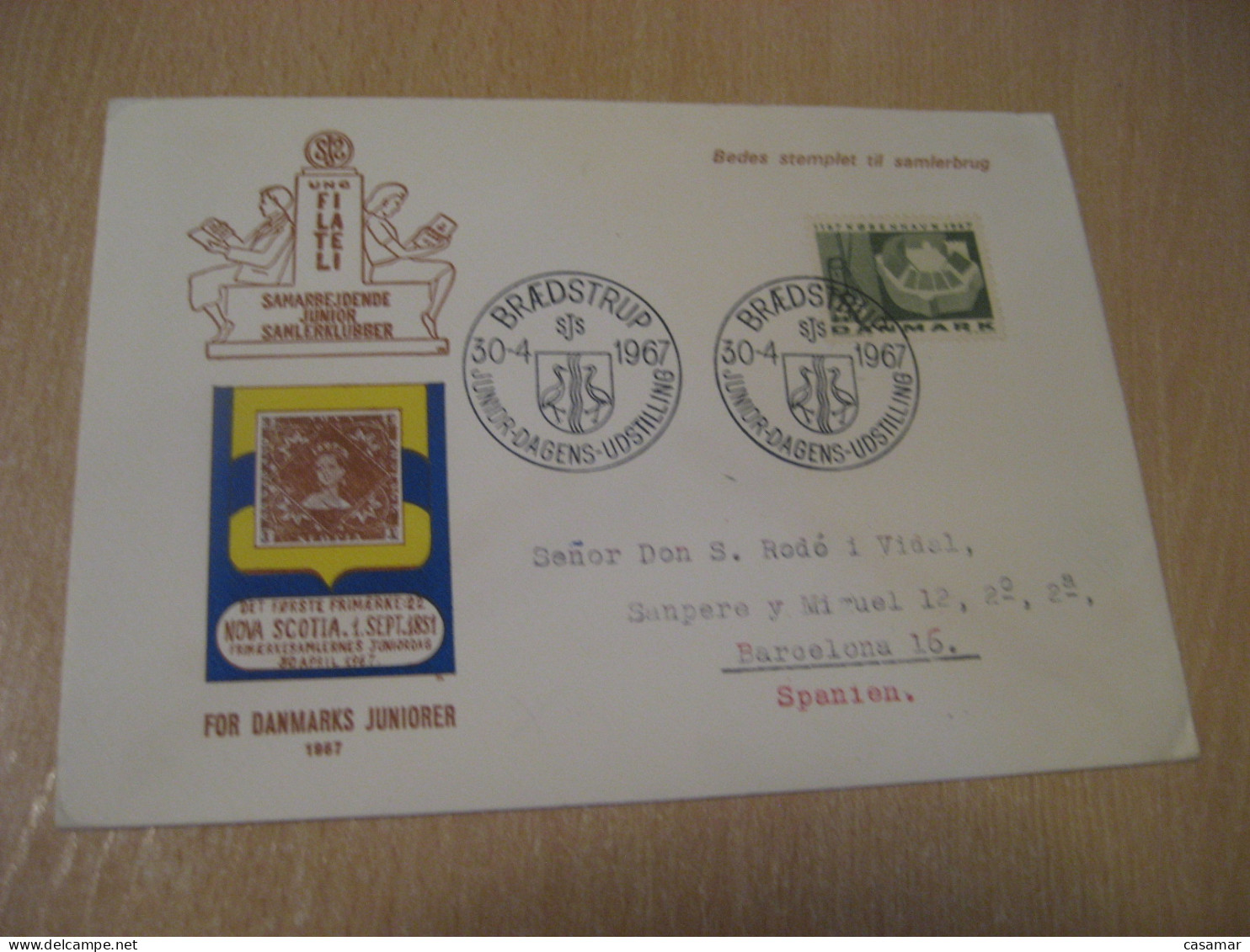 BRAEDSTRUP 1967 Cancel Cover DENMARK  - Lettres & Documents