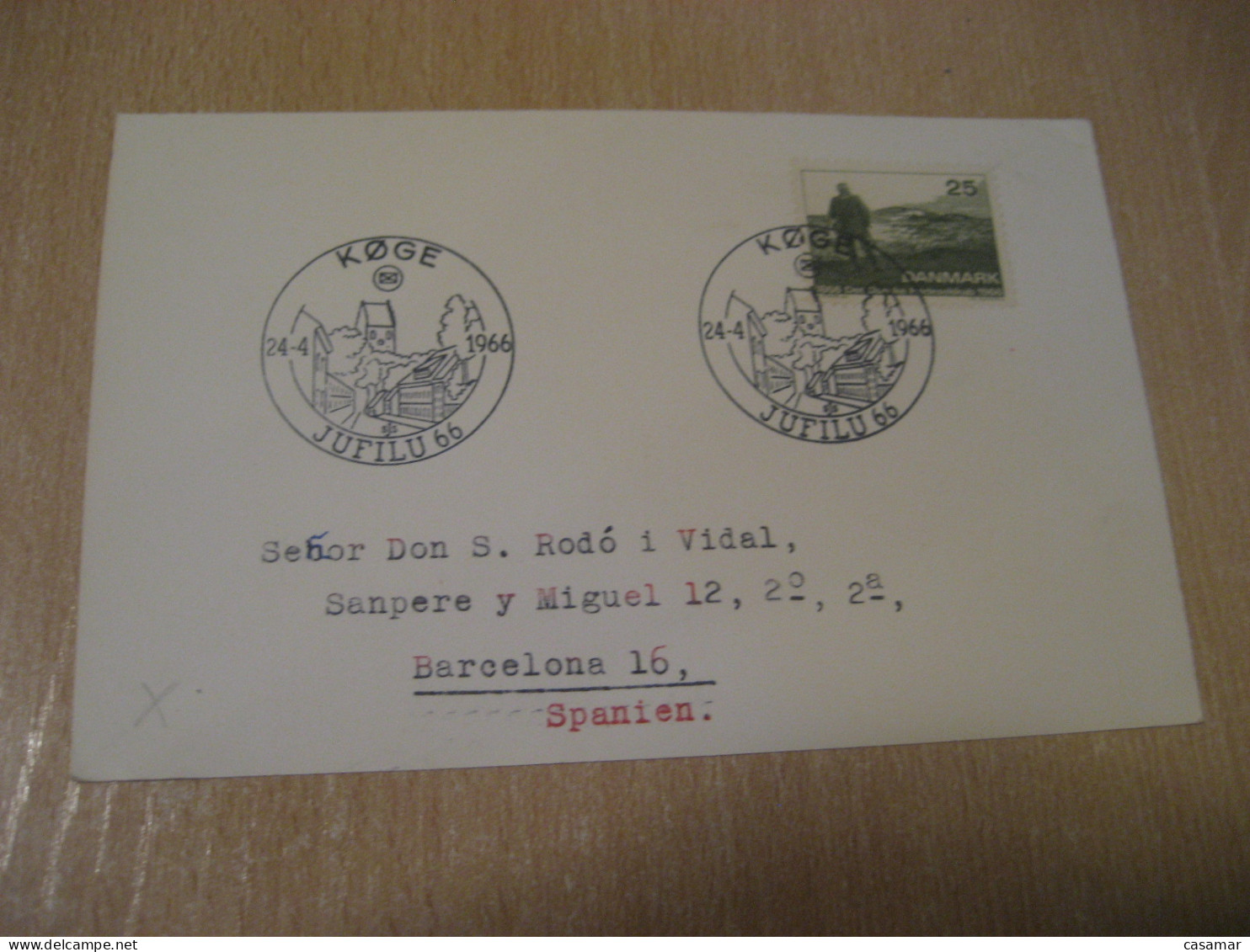 KOGE 1966 Jufilu 66 Cancel Card DENMARK  - Brieven En Documenten