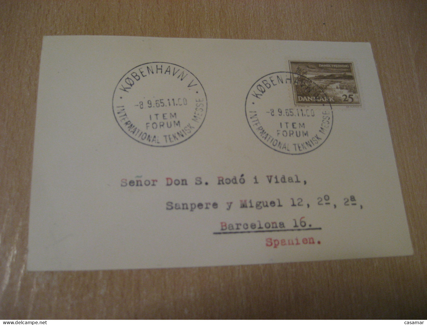 COPENHAGEN 1965 International Teknisk Messe Item Forum Cancel Card DENMARK  - Covers & Documents