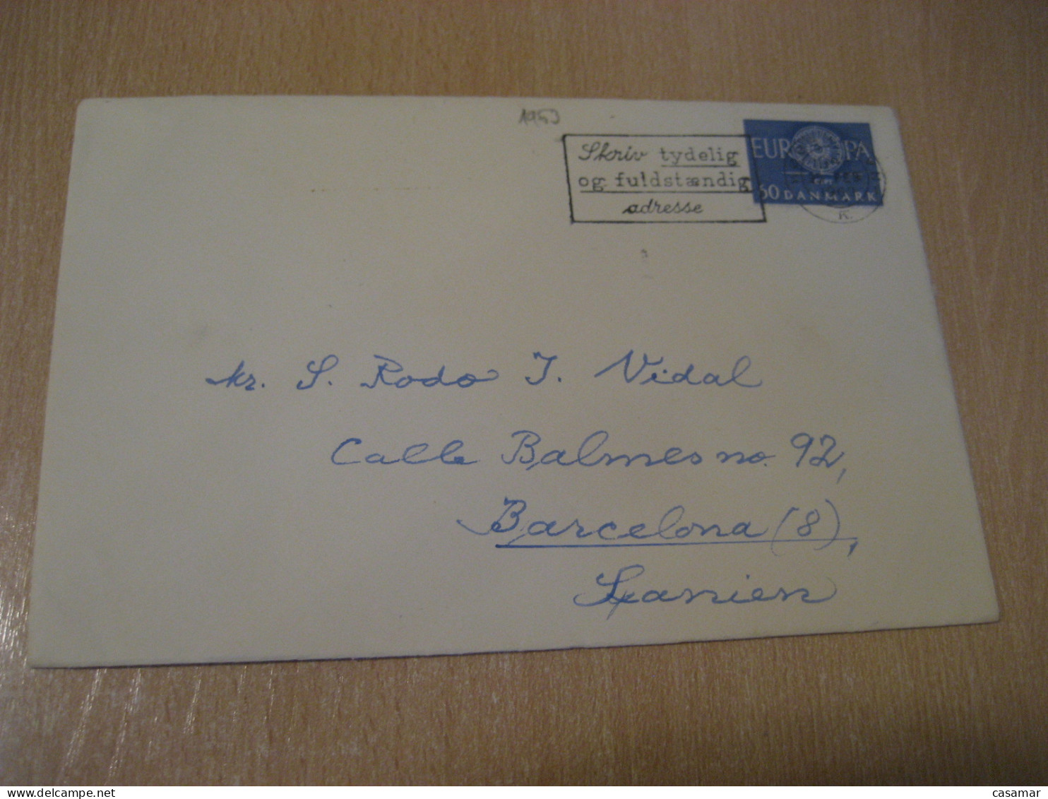 COPENHAGEN 1963 Adresse Cancel Cover DENMARK  - Lettres & Documents