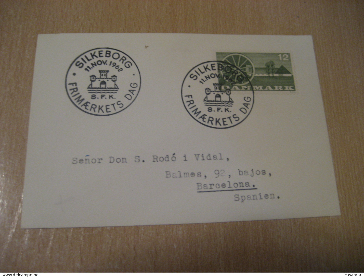 SILKEBORG 1962 Cancel Card DENMARK  - Brieven En Documenten